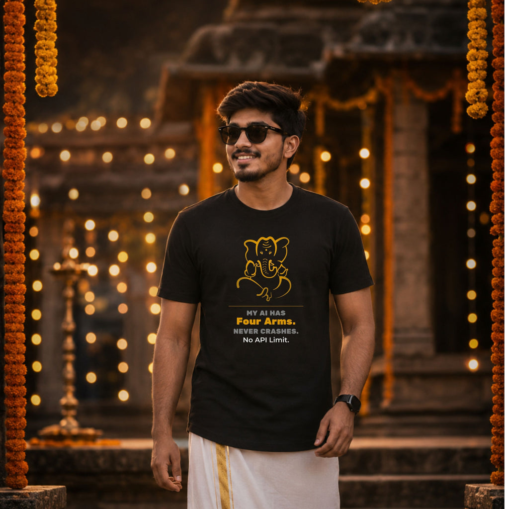 My AI Has Four Arms Never Crashes | Oversized T-Shirt