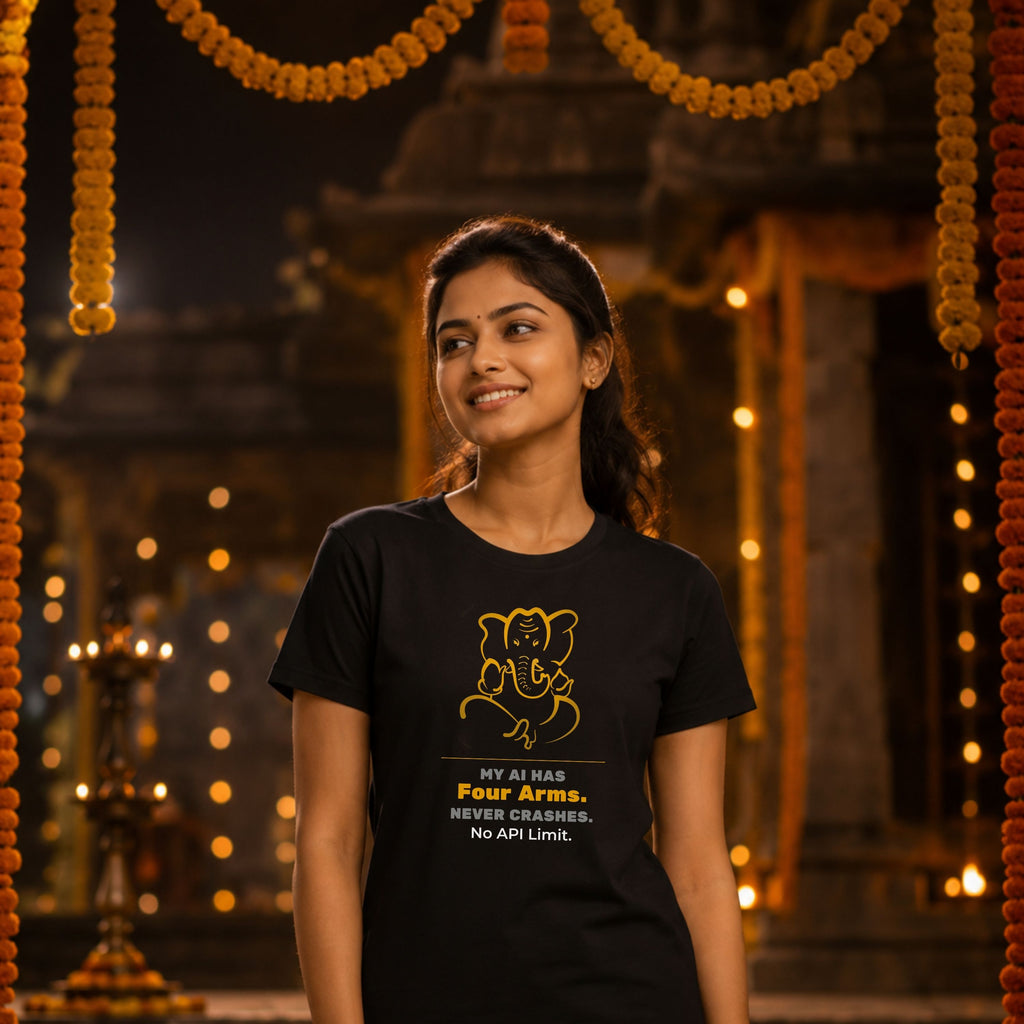 My AI Has Four Arms Never Crashes | Oversized T-Shirt