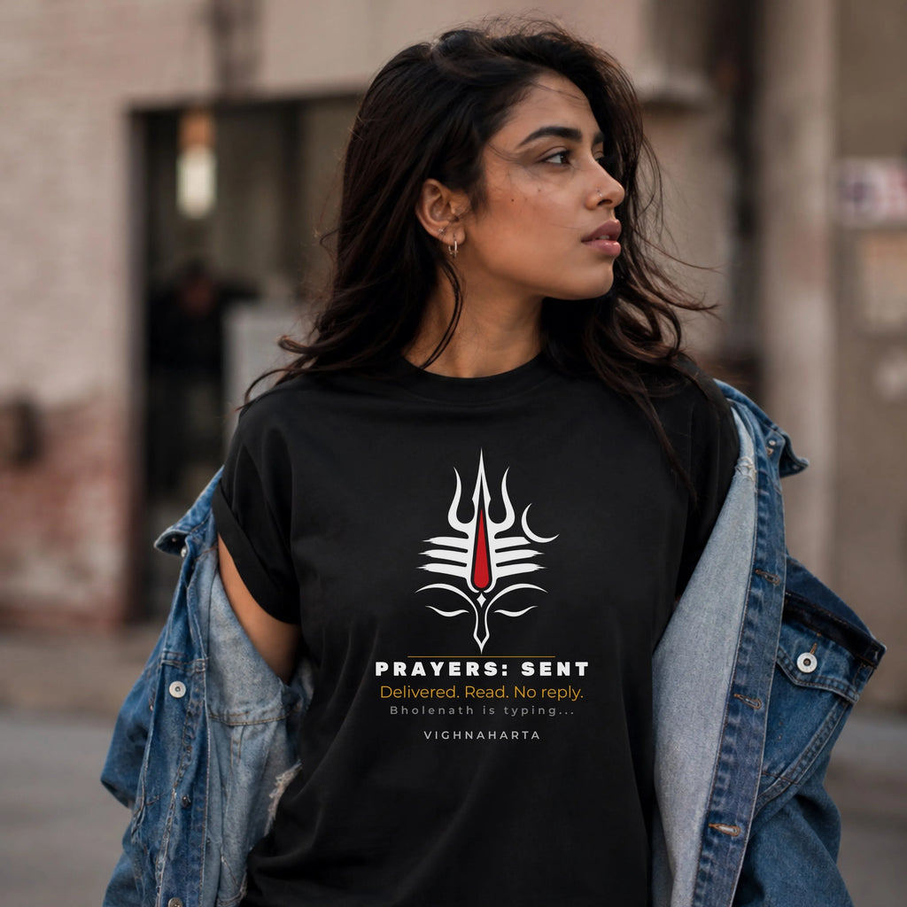 Bholenath Is Typing Shiva Prayers | Oversized T-Shirt | The Tamasha [hero:crop_top]