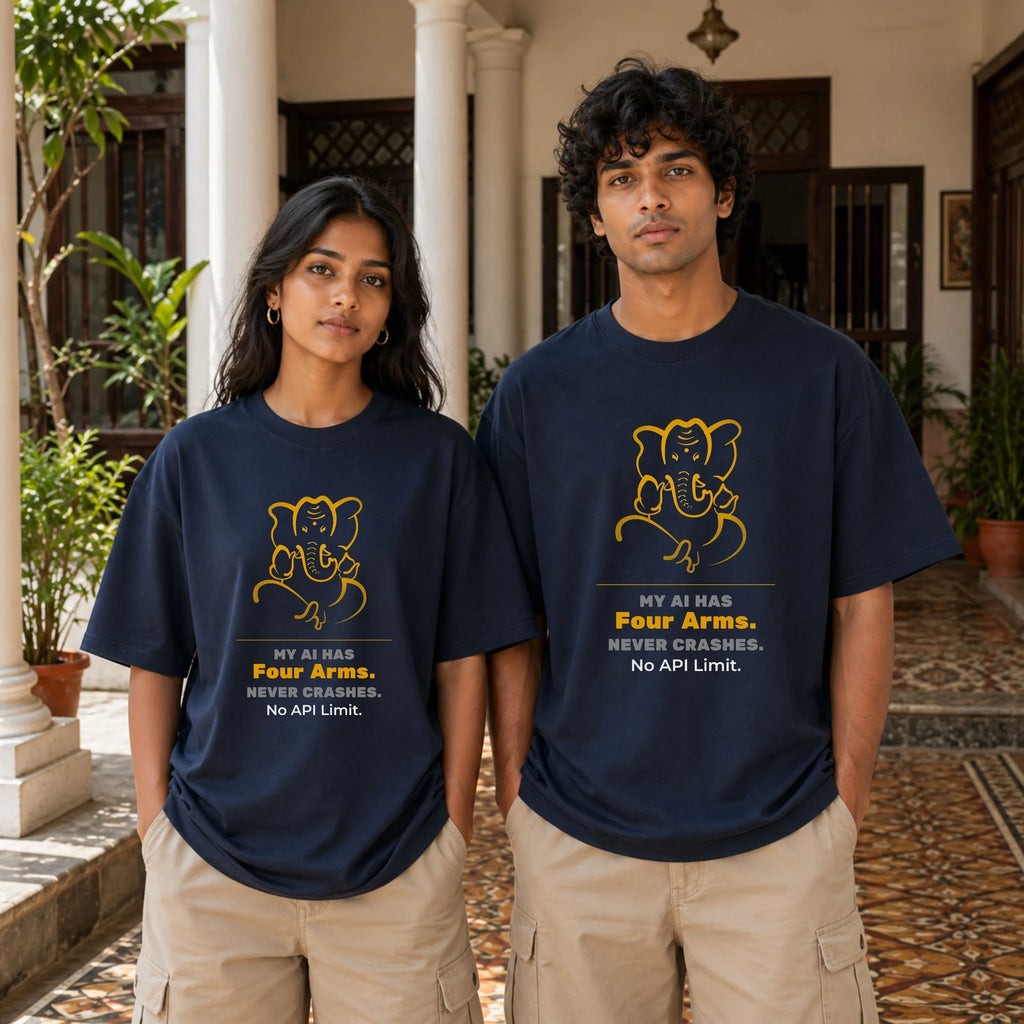 My AI Has Four Arms Never Crashes | Oversized T-Shirt