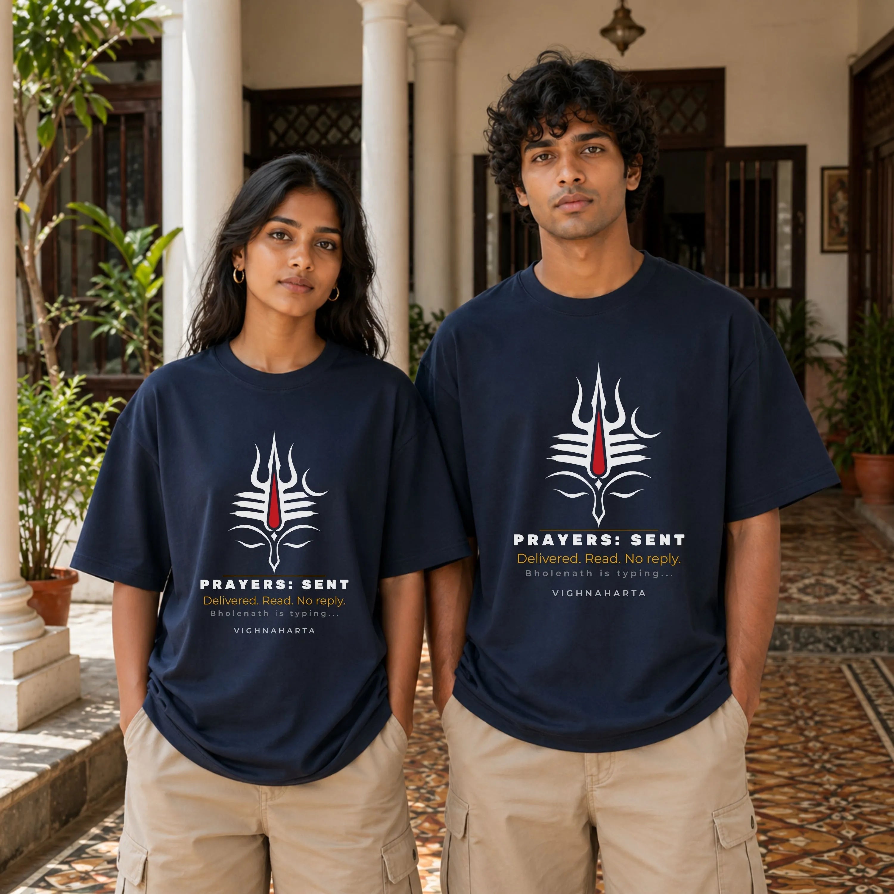 Bholenath Is Typing Shiva Prayers | Oversized T-Shirt | The Tamasha [hero:in_courtyard]