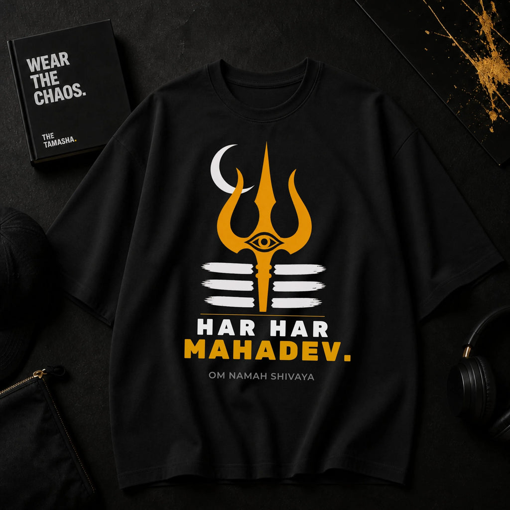 Har Har Mahadev Om Namah Shivaya | Oversized T-Shirt
