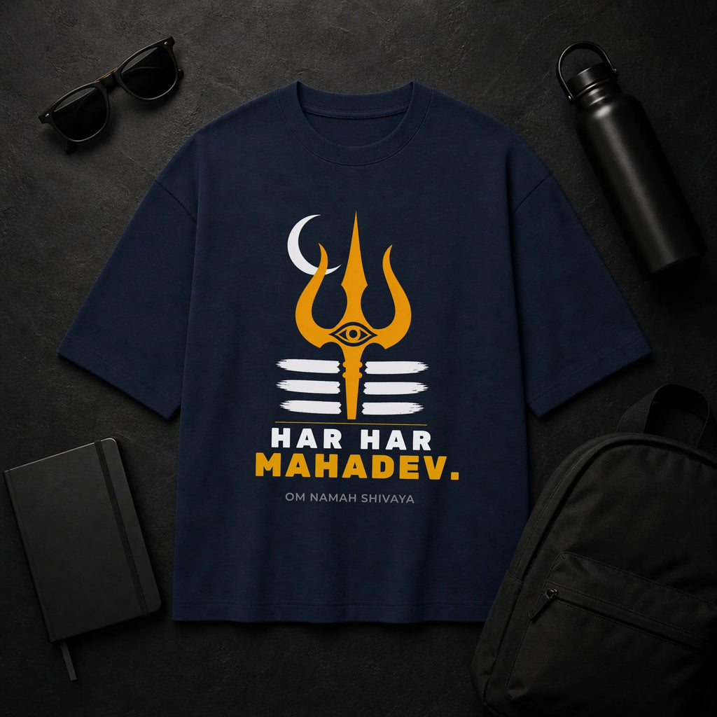 Har Har Mahadev Om Namah Shivaya | Oversized T-Shirt