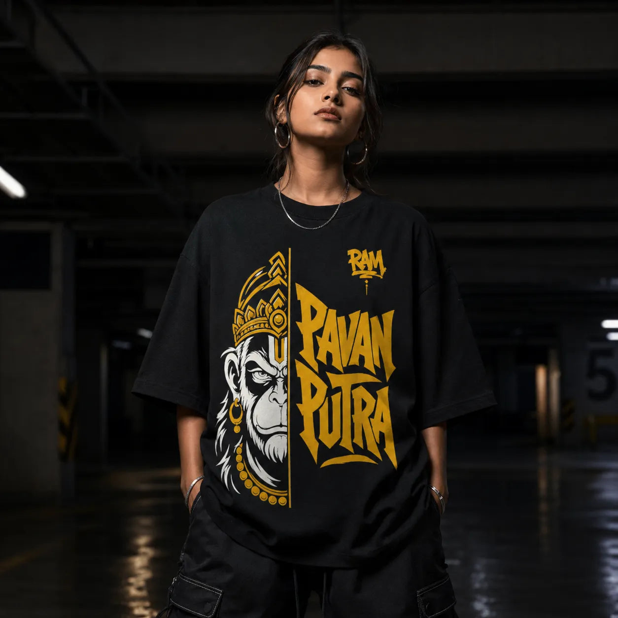 Pavan Putra Hanuman. | Oversized T-Shirt