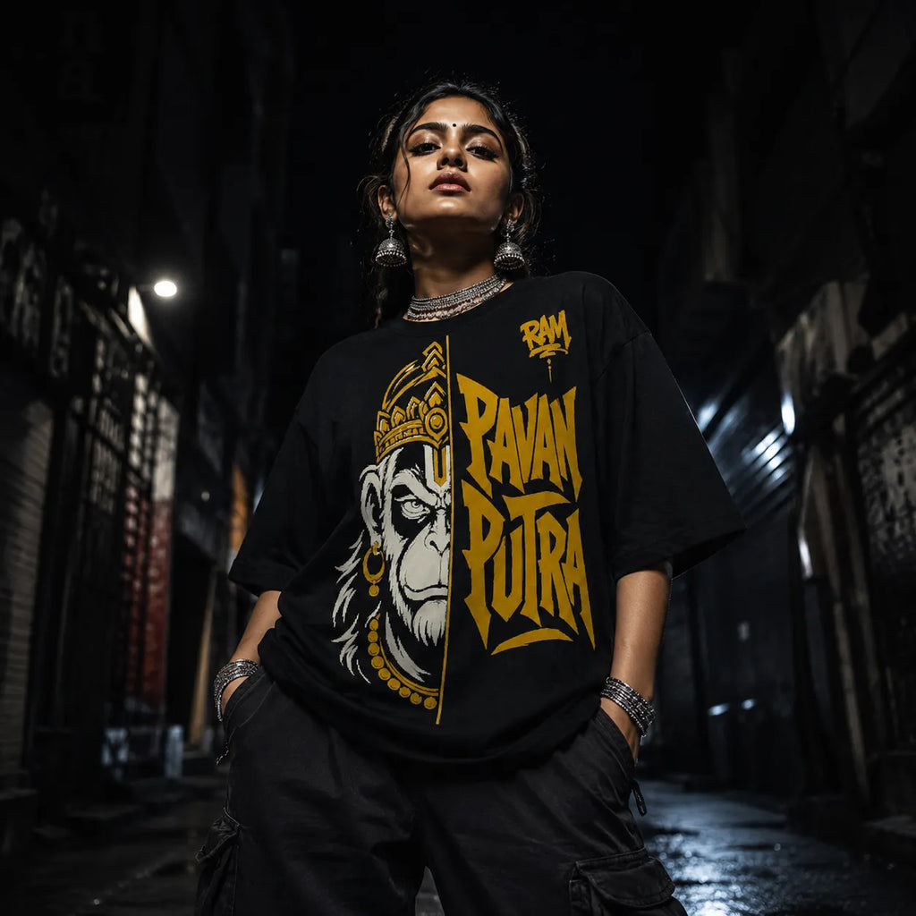 Pavan Putra Hanuman. | Oversized T-Shirt