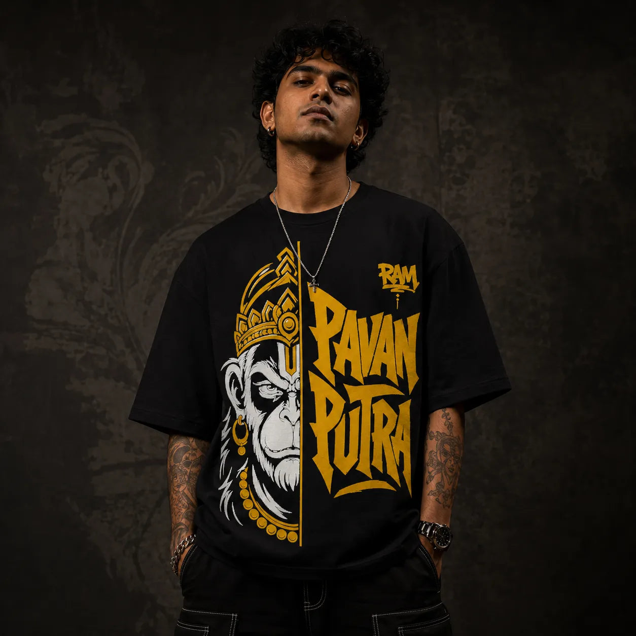 Pavan Putra Hanuman. | Oversized T-Shirt
