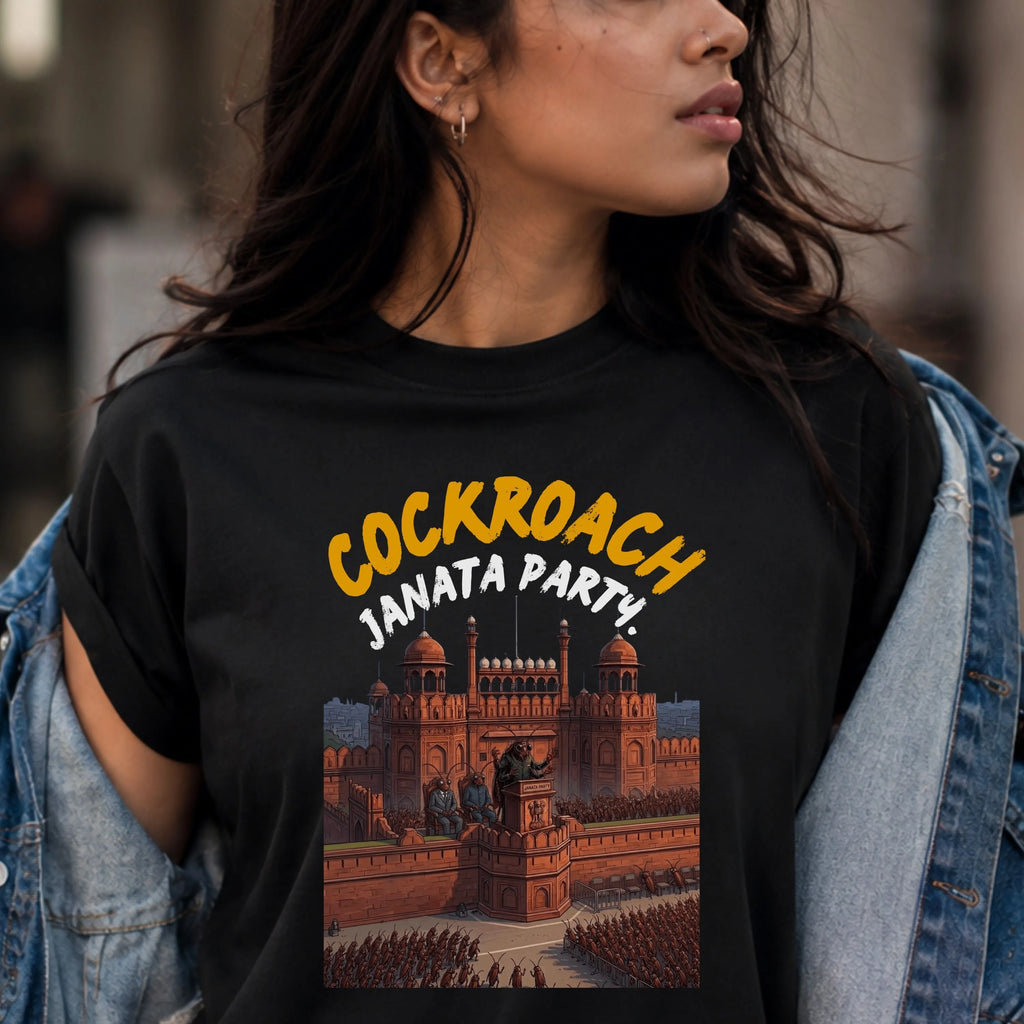 Cockroach Janata Party. | Oversized T-Shirt[hero:crop_top]