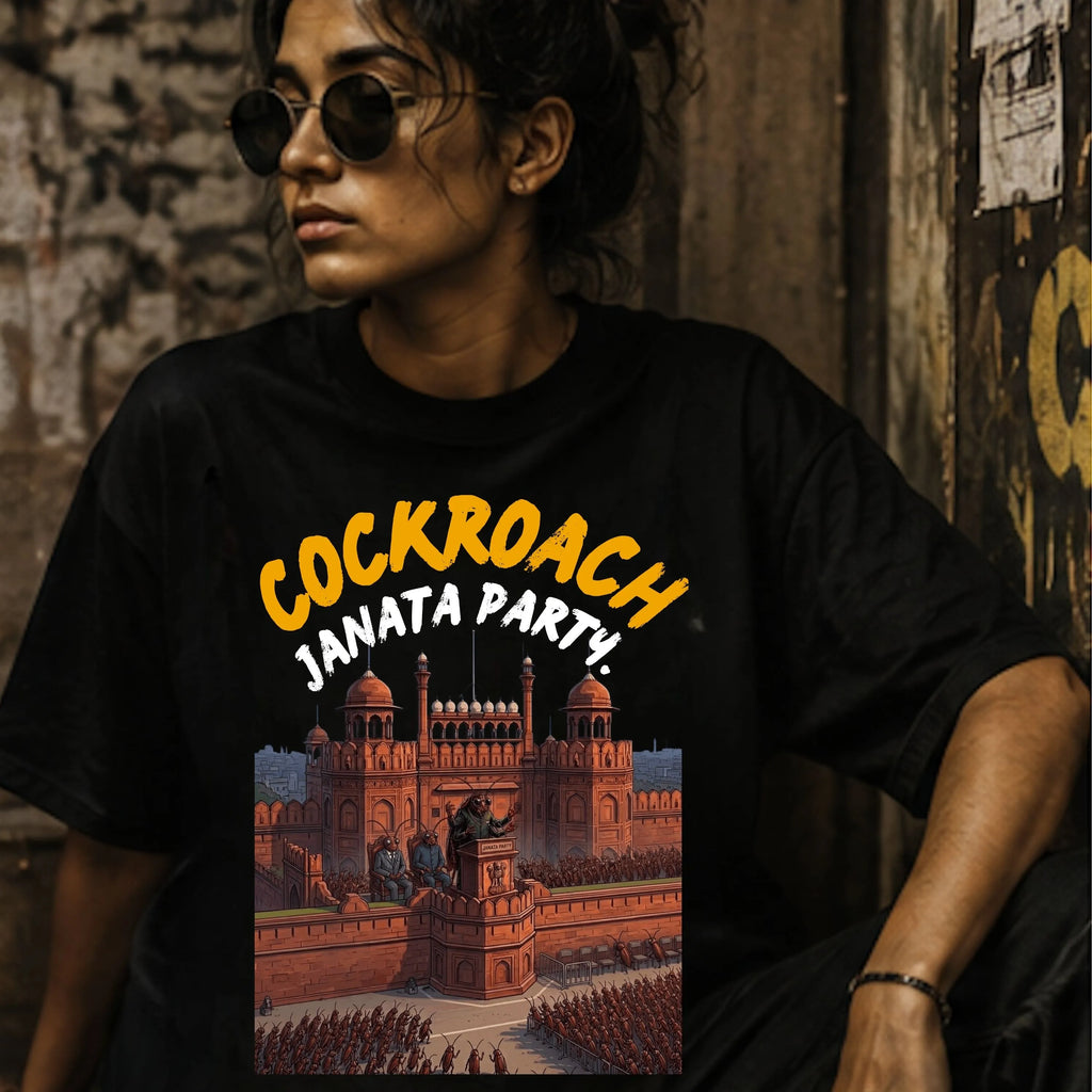 Cockroach Janata Party. | Oversized T-Shirt[hero:genz]
