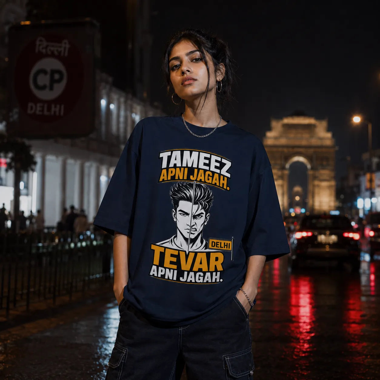 Tevar Apni Jagah. | Oversized T-Shirt