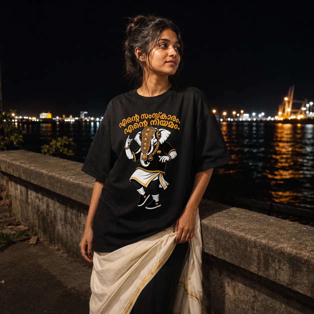 Ente Samskaram. Ente Niyamam. | Oversized T-Shirt | v-9hGh1CGPaVZW0sALNhcqubTRrA3c8XuU | The Tamasha