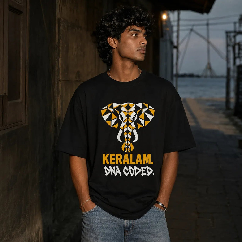 Keralam. DNA Coded. | Oversized T-Shirt | v-9hGh1CGPaVZW0sALNhchubTRrA3c83Cb | The Tamasha