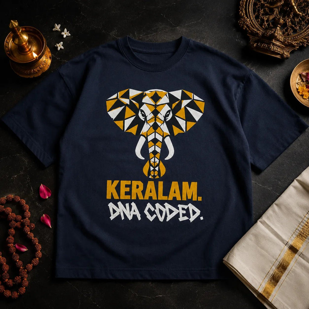 Keralam. DNA Coded. | Oversized T-Shirt | v-9hGh1CGPaVZW0sALNhchubTRrA3c83Gf | The Tamasha