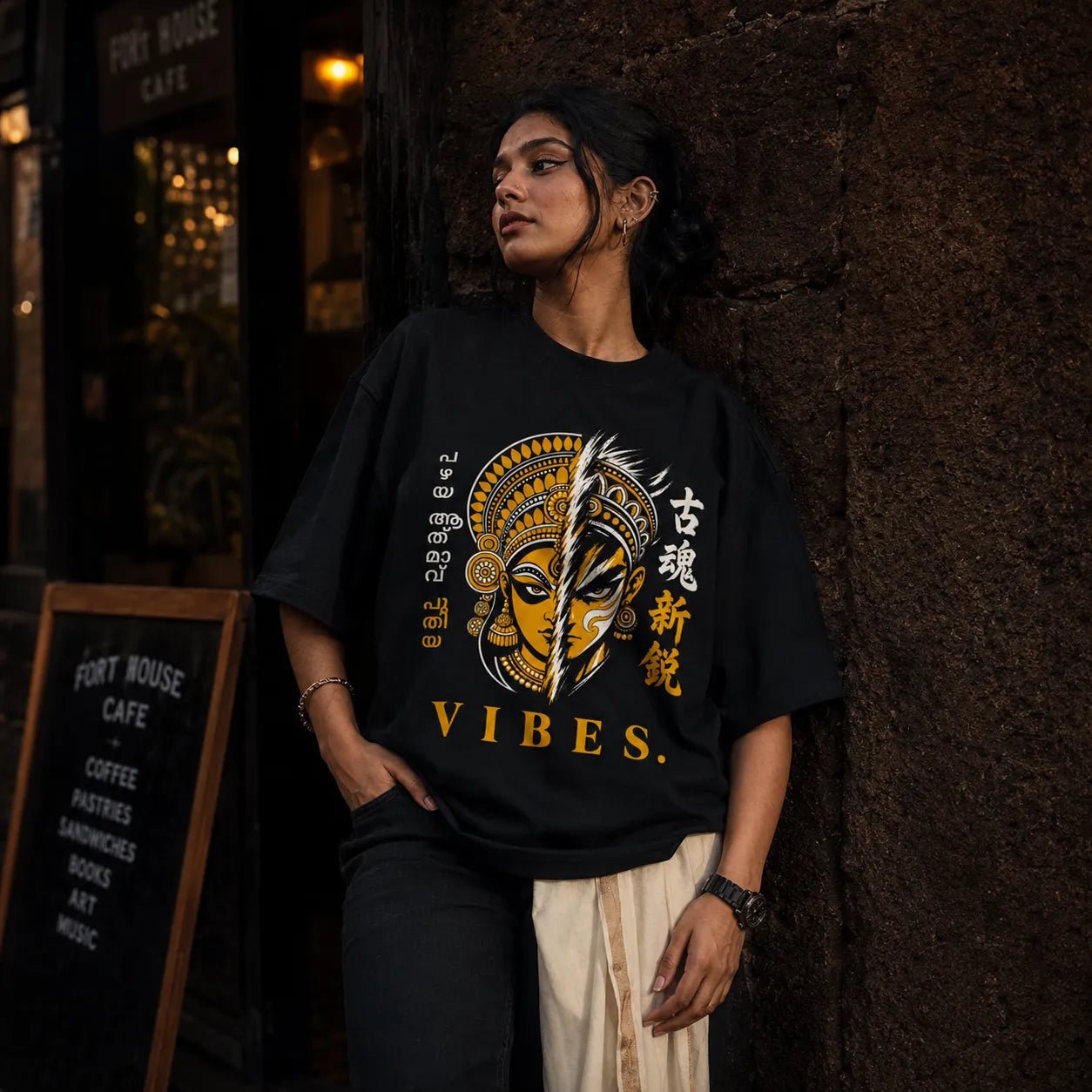 Pazhaya Aathmavu. Puthiya Bhaasha. | Oversized T-Shirt | v-9hGh1CGPaVZW0sALNhMsubTRrA3d8XOe | The Tamasha